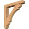 Ekena Millwork Olympic Craftsman Smooth Bracket w/ Offset Brace, Western Red Cedar, 5 1/2"W x 32"D x 32"H BKT0604X32X32OLY04SWR - alternate 1